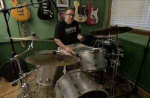 In the Grant on Drums music room
